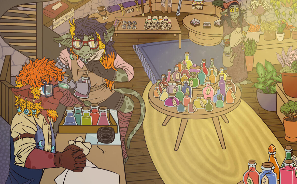 Flat color + background + Complex props